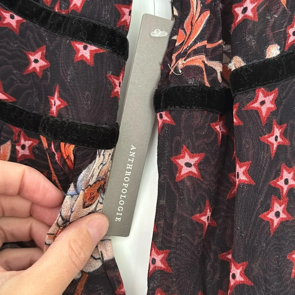 NWT Temperley London x Anthro Mixed-Print Tiered Mini Dress (Price Firm) - Picture 9 of 15